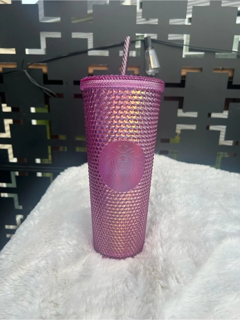 Walt Disney World Parks 50th Anniversary Pink Studded Starbucks Tumbler 24oz